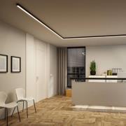 Paulmann LED-lysliste Linion, sort, 150 cm, 3.000 K