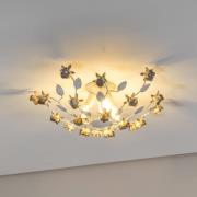 Carolina loftlampe, elfenbensfarvet, 3 lyskilder, jern