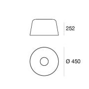 LED-loftslampe Delfi_S, hvid, Ø 45 cm, metal