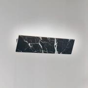 LED-væglampe Selena, bredde 40 cm, sort, kunststen