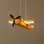 LED-pendellampe til børneværelset Fokker, gul Længde 46 cm Metal