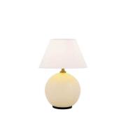 Globen Lighting Akku-bordlampe IRIS, creme, højde 23 cm