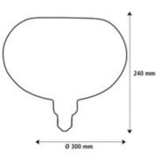 Segula LED Floating Bambus natur Oval300 E27 5W 2.200 K dæmpbar