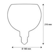 SEGULA LED Floating Filo sort G180 E27 5W 2.200 K dæmpbar