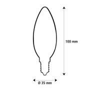 Segula LED Fire Flame Line E14 0,2W stearinlys røg 1800K dekoration