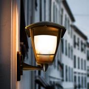 Segula Udendørs væglampe Antique up, sort, aluminium, E27