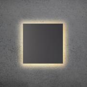 LED-væglampe BLADE Q, antracit, 34 x 34 cm, metal, dæmpbar