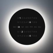 LED-væglampe BLADE O'CLOCK, sort, Ø 59 cm Metalvægur