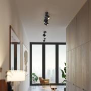 LED-spot BRUSH, sort, 50 cm, 3 lyskilder, metal, dæmpbar, 2.700 K