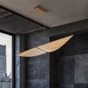 LED-hængelampe SERAPH, børstet guld, længde 105 cm metal