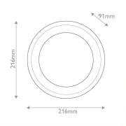 LED-væglampe ALONSO, messing, Ø 22 cm Metal/glas/alabaster