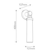 Væglampe WYNWOOD, antik messing Højde 40 cm Metal/opal glas E27
