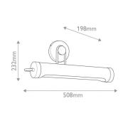 Væglampe WYNWOOD, antik messing, bredde 51 cm, metal, 2 x E27