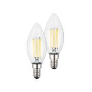 LED-pære stearinlys E14 4W klar 3000K 840 lm energiklasse 2er