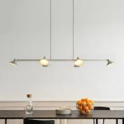 Lucande LED-hængelampe Steve, aluminium, 113 cm, 6 lyskilder, dæmpbar