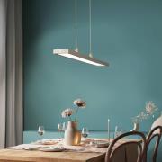 LED-hængelampe Marlo, sand, længde 90 cm, CCT, touchdimmer