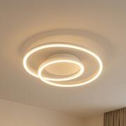 LED-loftlampe HOLY, sand, Ø 49 cm, fjernbetjening, CCT, dæmpbar