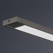 LED-hængelampe Marlo, greige, længde 120 cm, CCT, touchdimmer