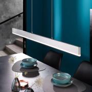 LED-hængelampe Silvano, nikkel, længde 115 cm, CCT, Touchdim