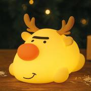 LED-akkulampe Rudi, beigefarvet, længde 16 cm, silikone