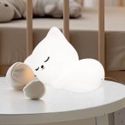 LED-akkulampe Mia, hvid, længde 16 cm, silikone