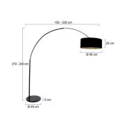 Bue-gulvlampe Sparkled Light sort/sort-guld, 240 cm