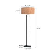 Uplight Stang, sort/brun, højde 160 cm, kork