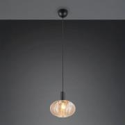 Hængelampe Elvezia, ravfarvet, Ø 26 cm, glas, E27