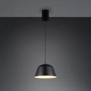 Hængelampe Tova, sort mat, Ø 30 cm, metal, E27