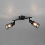 Spotlight Mars, længde 48 cm, sort mat, 2 lyskilder, metal E14