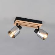 Spotlight Travia, længde 39 cm, 2 lyskilder, sort/røggrå