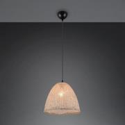 Hængelampe Kibito, creme, Ø 32 cm, tekstil, E27