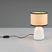 Bordlampe Formentera, hvid/beige, højde 27 cm Keramik/papir