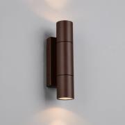 Udendørs væglampe Yamuna, rustfarvet, højde 23 cm, metal, IP65