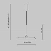 Maytoni LED-hængelampe Gerhard, Ø 40 cm, grå, metal
