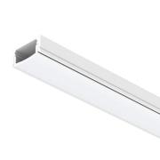 SLC LED-stripeprofil PRO A1, længde 2 m, hvid, højde 8 mm