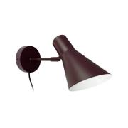 Dyberg Larsen væglampe DL12, brun, kabel, E27, metal
