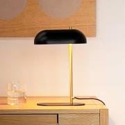 Dyberg Larsen bordlampe Mini Arch, sort/messing, 32 cm