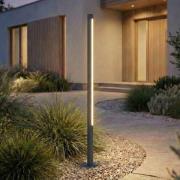 Lindby LED-gadelampe Liravel, højde 115 cm, antracit, IP65