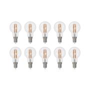 Arcchio LED-filamentpære E14 G45, sæt med 10, 2700 K