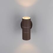 Udendørs væglampe Turia, rustfarvet, højde 16 cm, metal