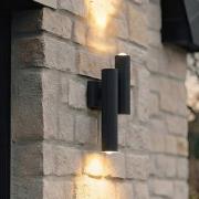 Lucande LED-udendørs væglampe Torvian, antracit, 2 lyskilder