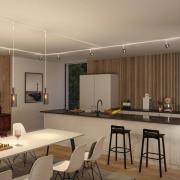 Paulmann URail skinnespot Blossom, signalhvid/røggrå