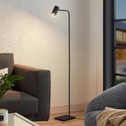 Lindby gulvlampe Sanad, højde 140 cm, sort, metal, GU10