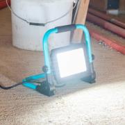 Avelar udendørs LED-spot, sort/turkis, bredde 31 cm, metal