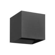 Udendørs LED-væglampe Calpino 3, antracit, bredde 10 cm, 2 lyskilder.