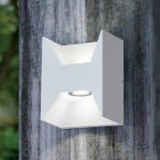 Morino udendørs LED-væglampe, hvid, højde 18 cm, metal