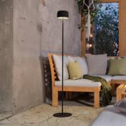 Solar-LED-terrasse lampe Roccanova-L, sort, højde 120 cm