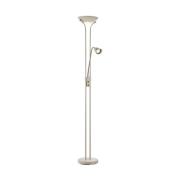 LED-uplight Modu, beige, læselampe, højde 180 cm, dæmpbar.