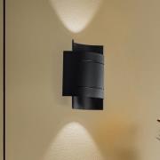 Euluna Isotta væglampe, halvrund, sort